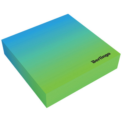 Блок для записи Berlingo Radiance декоративный на склейке голубой зеленый 8.5x8.5x2см 200 листов