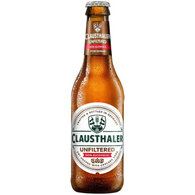 Пиво Clausthaler светлое нефильтрованное безалкогольное, 330мл
