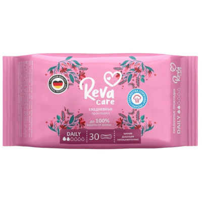 Прокладки Reva Care Daily ежедневные гигиенические женские, 30шт