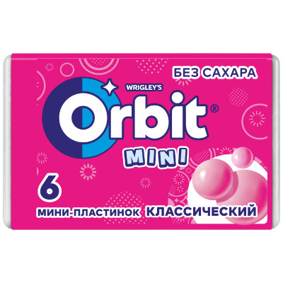 Жевательная резинка Orbit Классический без сахара, 10.2г