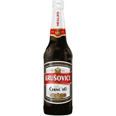 Пиво безалкогольное Krusovice Черне неалко тёмное 0.3%, 450мл