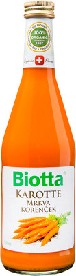 Сок Biotta Bio морковный прямого отжима, 500мл