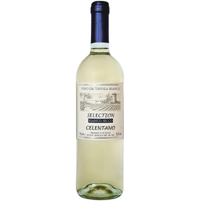 Вино Selection Celentano столовое белое сухое 10.5%, 750мл