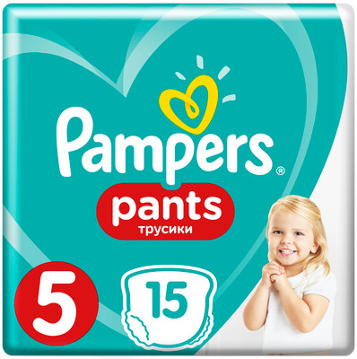 Подгузники-трусики Pampers Pants р.5 12-17кг, 15шт