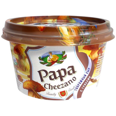 Сыр творожный Papa Ceezano с грибами 60%, 160г