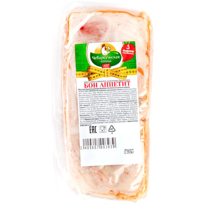 Мясо цыплёнка-бройлера Чебаркульская Птица Бон Аппетит прессованное копчёно-варёное
