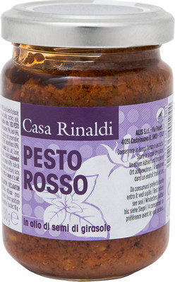 Крем-паста Casa Rinaldi Песто из вяленых помидоров черри в подсолнечном масле, 130мл
