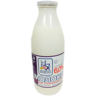 Молоко Буденновскмолпродукт питьевое стерилизованное 6%, 740мл
