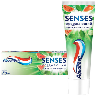 Зубная паста Aquafresh Senses Освежающий Арбуз, 75мл