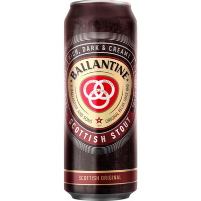 Пиво Ballantine Stout тёмное 4.1%, 400мл