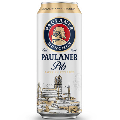 Пиво Paulaner Pils светлое 4.8%, 500мл