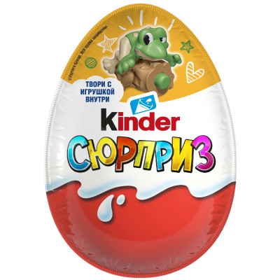 Яйцо Kinder Сюрприз из молочного шоколада с игрушкой Прозвища, 60г