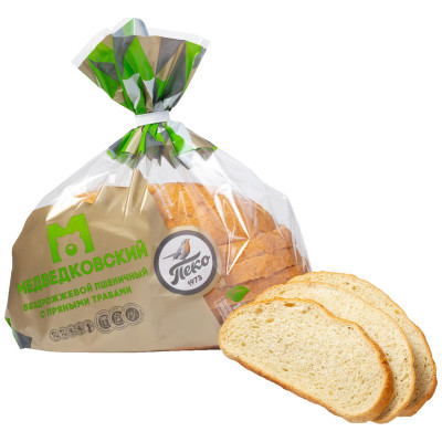 Хлеб Пеко Медведковский пшеничный с пряными травами в нарезке, 300г