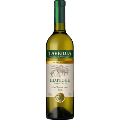 Вино Tavridia Chardonnay белое полусладкое, 10.0-12.0%, 750мл