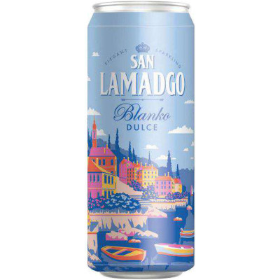Напиток слабоалкогольный San Lamadgo Blanco Dulce газированный, 430мл