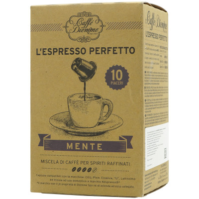 Кофе в капсулах Caffe Diemme Mente натуральный жареный молотый, 10х5.6г