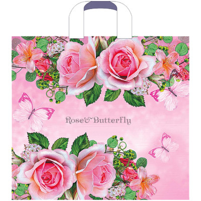 Пакет Rose ButterFly с пластиковыми ручками