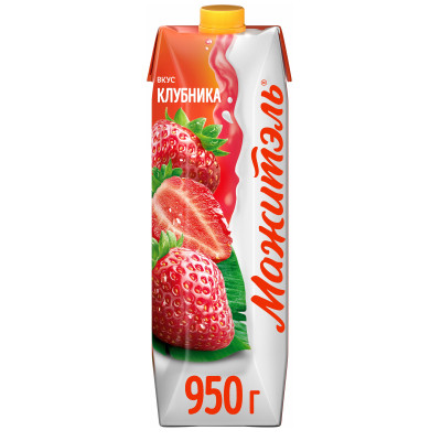 Напиток молочно-соковый Мажитэль Клубника 0.05%, 950мл