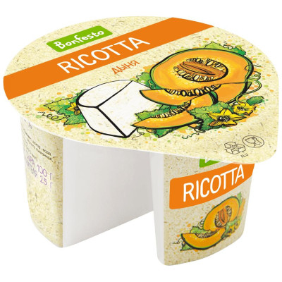 Сыр мягкий Bonfesto Рикотта дыня 50%, 125г