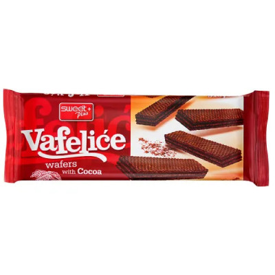 Вафли Sweet Plus Vafelice шоколадные с какао-кремом, 170 г