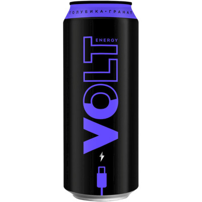 Энергетичесакий напиток Volt Energy голубика-гранат безалкогольный, 450мл
