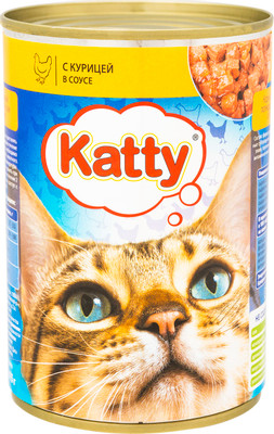 Корм Katty с курицей в соусе для кошек, 415г
