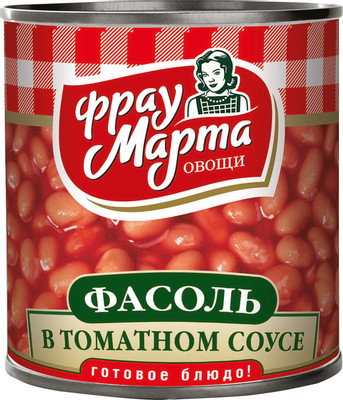Фасоль Фрау Марта в томатном соусе, 310г