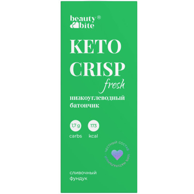 Батончик Keto Crisp Fresh с молочной начинкой и фундуком, 35г