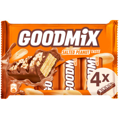 Конфета Goodmix Salted Peanut Taste со вкусом соленого арахиса с хрустящей вафлей, 92г