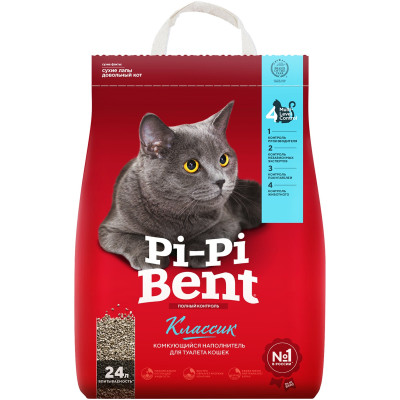 Наполнитель для кошек Pi-Pi Bent Классик, 10кг (24л)