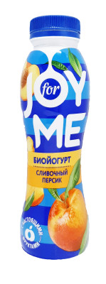 Биойогурт Joy for me Сливочный персик 1.5%, 280мл