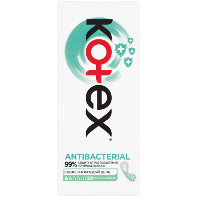 Прокладки Kotex Antibacterial женские экстра тонкие, 20шт