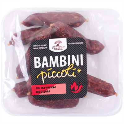 Колбаски сырокопёные Сочинский МК Bambini Piccoli со жгучим перцем, 150г