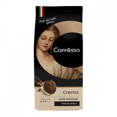 Кофе Coffesso Crema жареный молотый, 250г