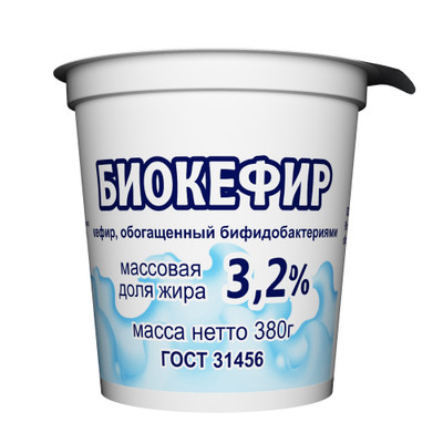 Биокефир Приволжское 3.2%, 380мл