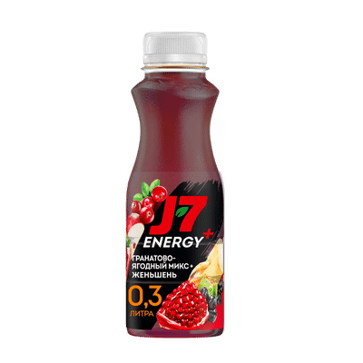 Напиток сокосодержащий J7 Energy гранатово-ягодный микс, 300мл