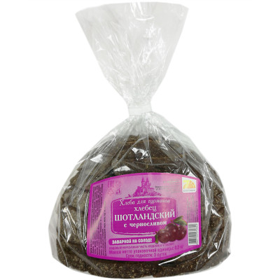 Хлебец Хлебозавод №7 Шотландский ржано-пшеничный с черносливом нарезка, 200г