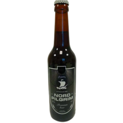 Пиво Nord Pilgrim чёрное бархатное тёмное фильтрованное 5.5%, 330мл