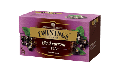 Чай Twinings чёрный байховый с ароматом и кусочками чёрной смородины в пакетиках, 25х2г