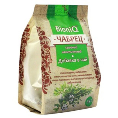 Добавка в чай BioniQ чабрец сушёный, 35г