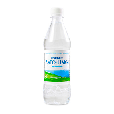 Вода Родники Лаго-Наки минеральная природная питьевая столовая негазированная, 500мл
