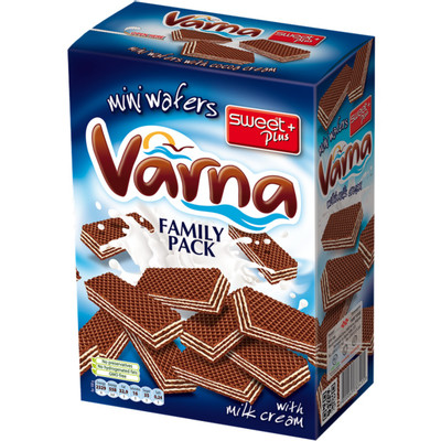 Вафли Sweet Plus Varna Mini с молочным кремом, 280г