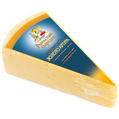Сыр полутвёрдый Золото Артура топлёное молоко нарезка 50%, 150г