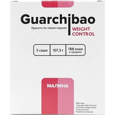 Бад Guarchibao вейт контрол со вкусом малины, 5х21.5г