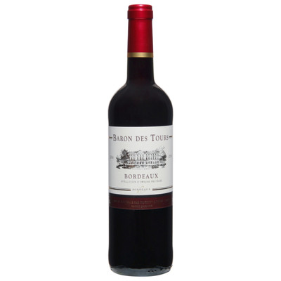 Вино Baron des Tours Бордо красное сухое, 750мл