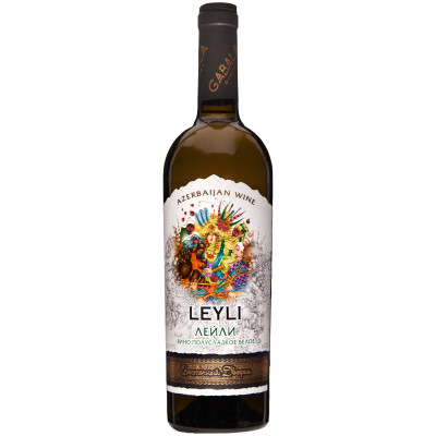 Вино Восточный Дворик Лейли белое полусладкое 10-12%, 750мл