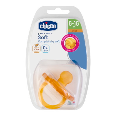 Соска-пустышка Chicco Physio Soft латексная с 6 до 12 месяцев