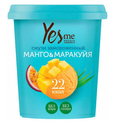 Сорбет Yes Me Манго-маракуйя фруктовый без сахара, 70г