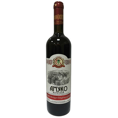 Вино Адлерский винзавод Амуко Марочный красное полусладкое 12%, 750мл