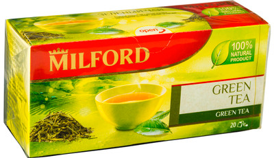 Чай Milford зелёный в пакетиках, 20х1.5г